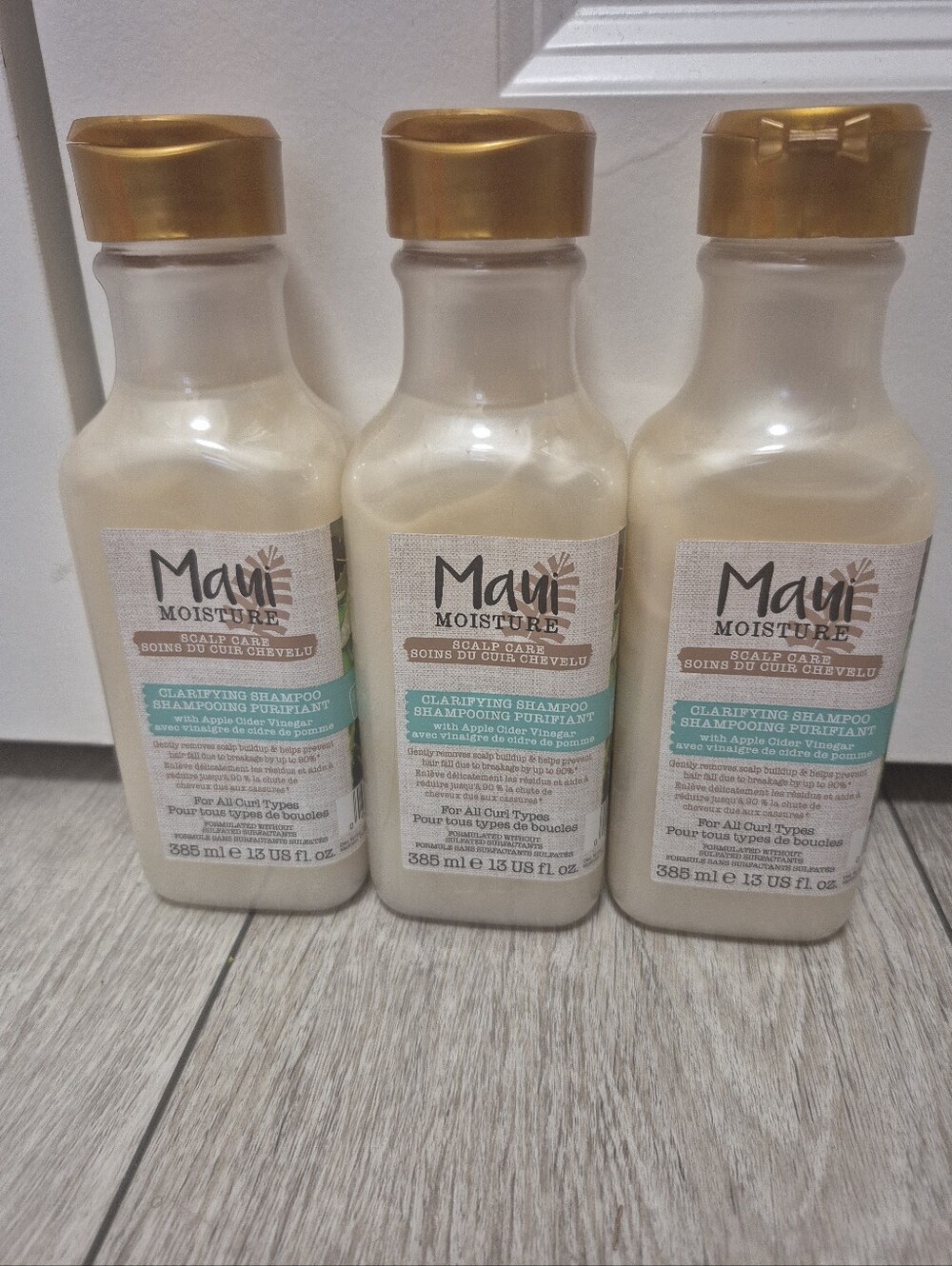 Lot Of 3 Maui Moisture Scalp Care Clarifying Shampoo With Apple Cider Vinegar